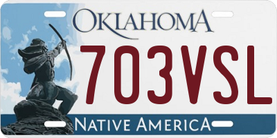 OK license plate 703VSL