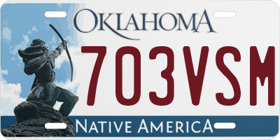 OK license plate 703VSM