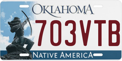 OK license plate 703VTB