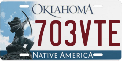 OK license plate 703VTE