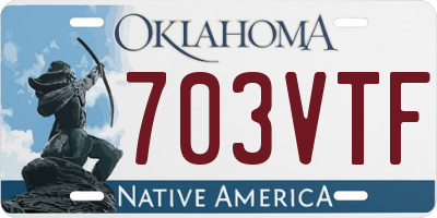 OK license plate 703VTF