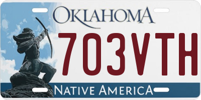 OK license plate 703VTH