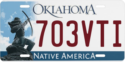 OK license plate 703VTI