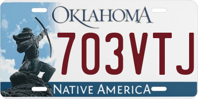OK license plate 703VTJ