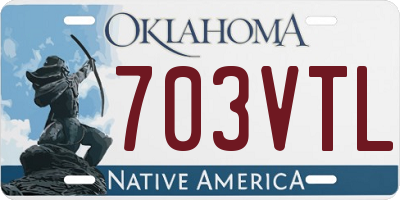 OK license plate 703VTL