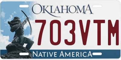 OK license plate 703VTM