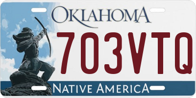 OK license plate 703VTQ