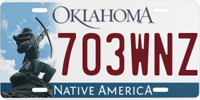 OK license plate 703WNZ