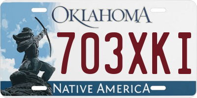 OK license plate 703XKI