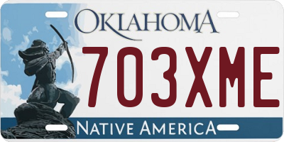 OK license plate 703XME