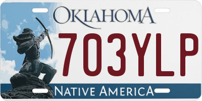 OK license plate 703YLP