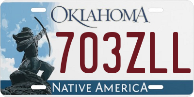 OK license plate 703ZLL