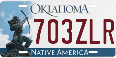 OK license plate 703ZLR