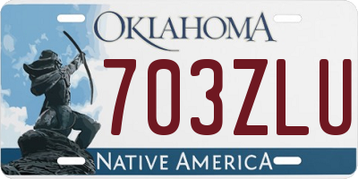 OK license plate 703ZLU