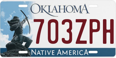 OK license plate 703ZPH