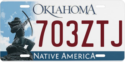 OK license plate 703ZTJ