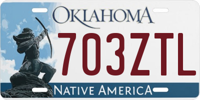 OK license plate 703ZTL
