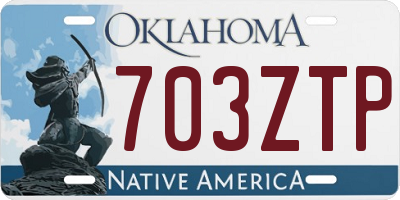 OK license plate 703ZTP