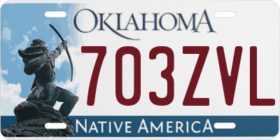 OK license plate 703ZVL