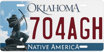 OK license plate 704AGH