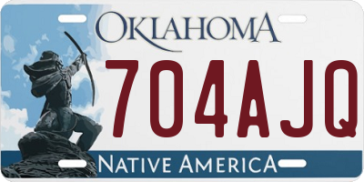 OK license plate 704AJQ