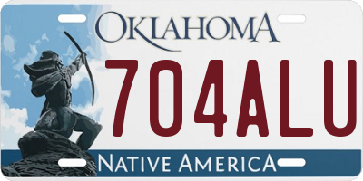 OK license plate 704ALU