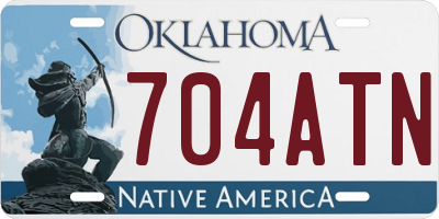 OK license plate 704ATN