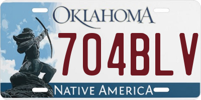 OK license plate 704BLV