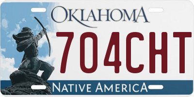 OK license plate 704CHT