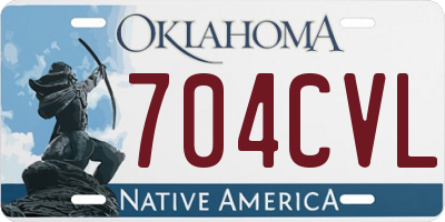OK license plate 704CVL