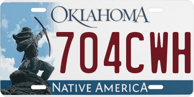 OK license plate 704CWH