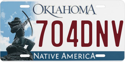OK license plate 704DNV