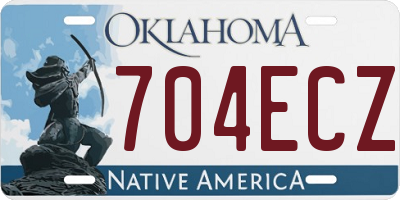 OK license plate 704ECZ