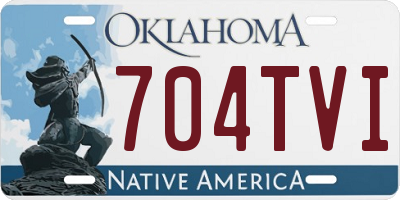 OK license plate 704TVI