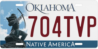 OK license plate 704TVP