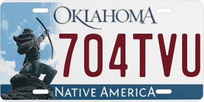 OK license plate 704TVU