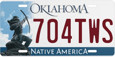 OK license plate 704TWS