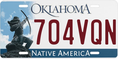 OK license plate 704VQN