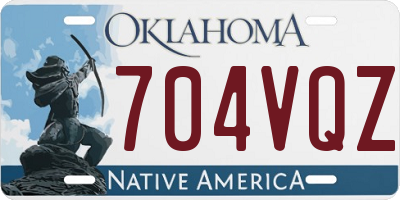 OK license plate 704VQZ