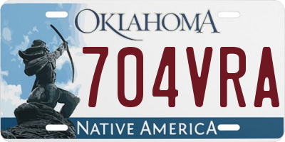 OK license plate 704VRA