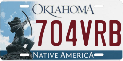 OK license plate 704VRB