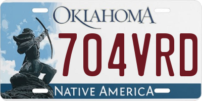 OK license plate 704VRD