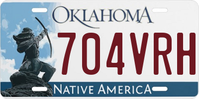 OK license plate 704VRH