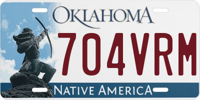 OK license plate 704VRM