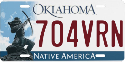OK license plate 704VRN