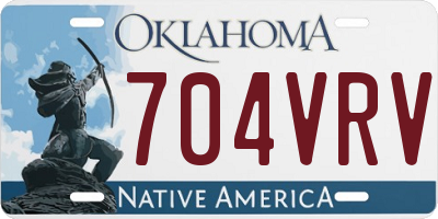 OK license plate 704VRV