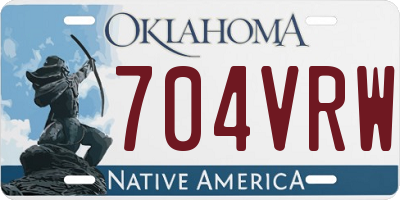 OK license plate 704VRW