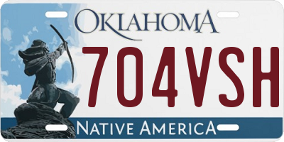 OK license plate 704VSH