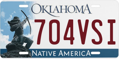 OK license plate 704VSI