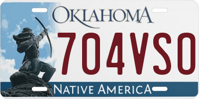OK license plate 704VSO
